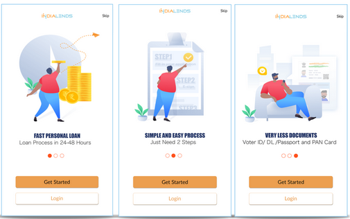 Screenshot of India Lends platform highlighting financial UX