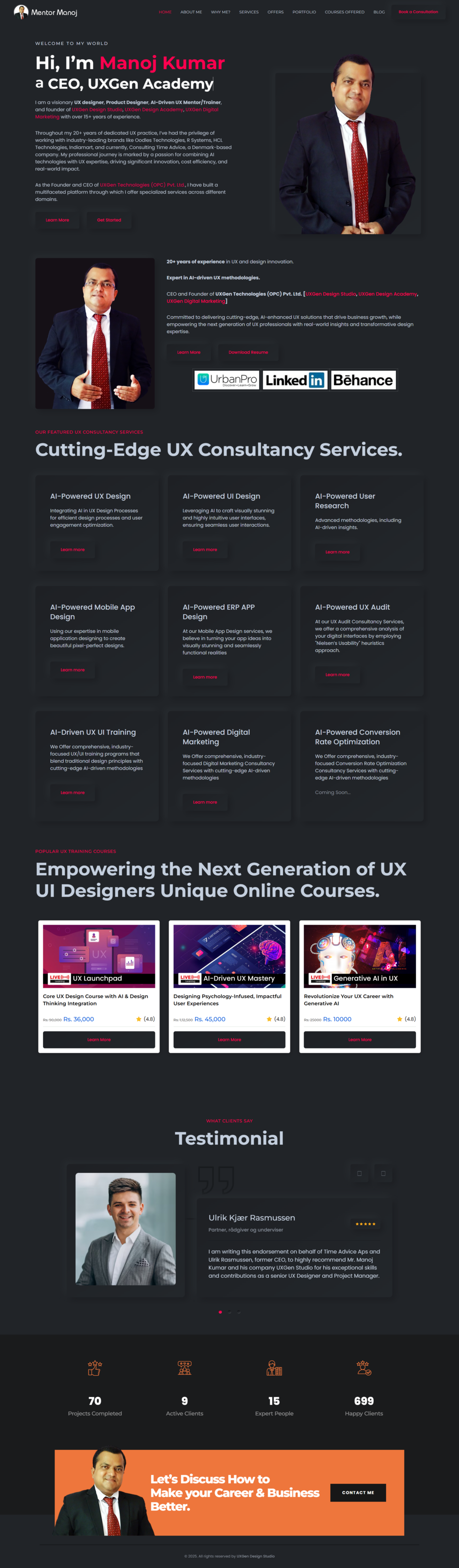 Mentor Manoj Homepage